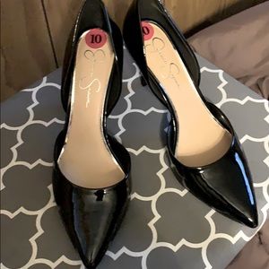 Patent black heels